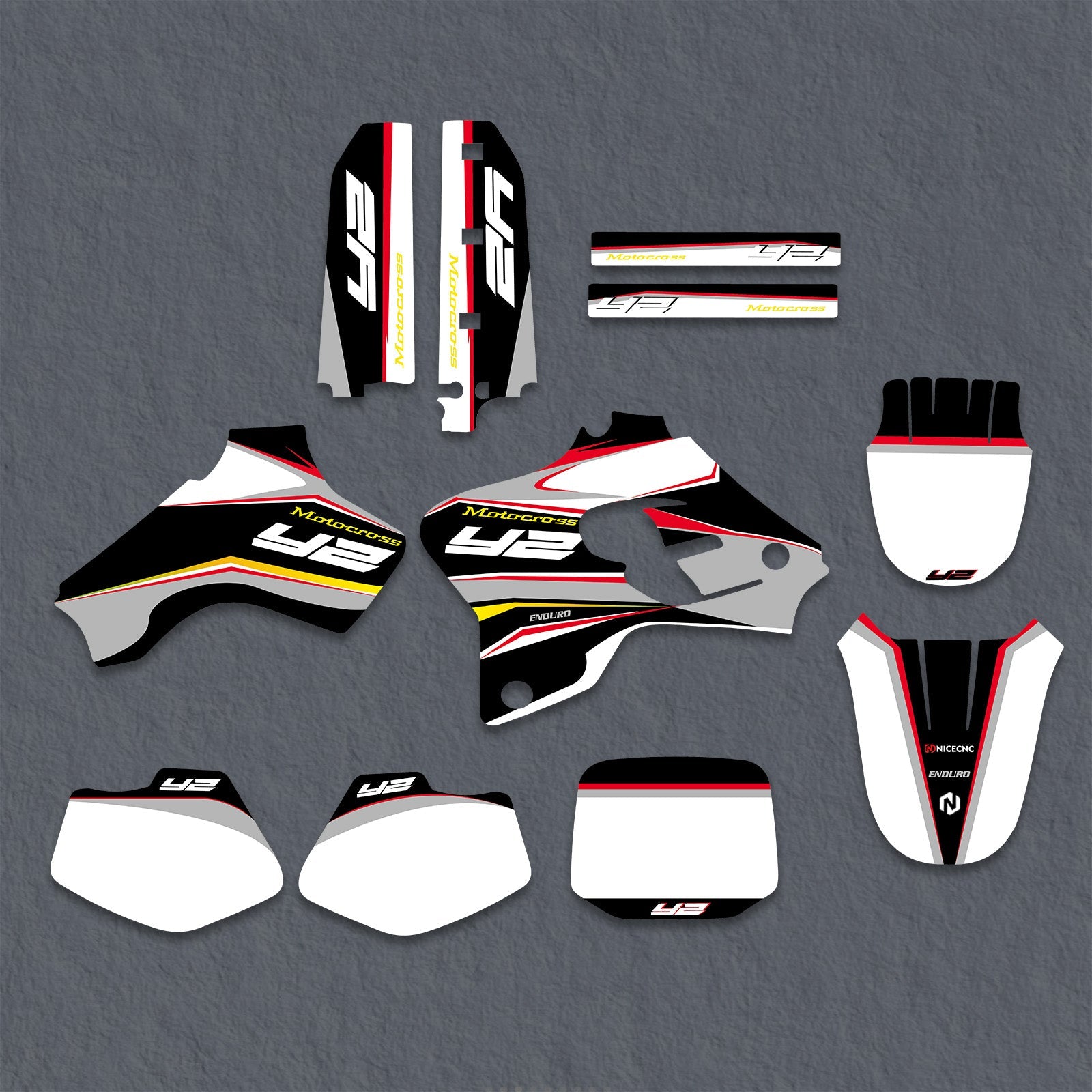 Motorrad-Grafik-Aufkleber-Set für Yamaha YZ80 1993-2001