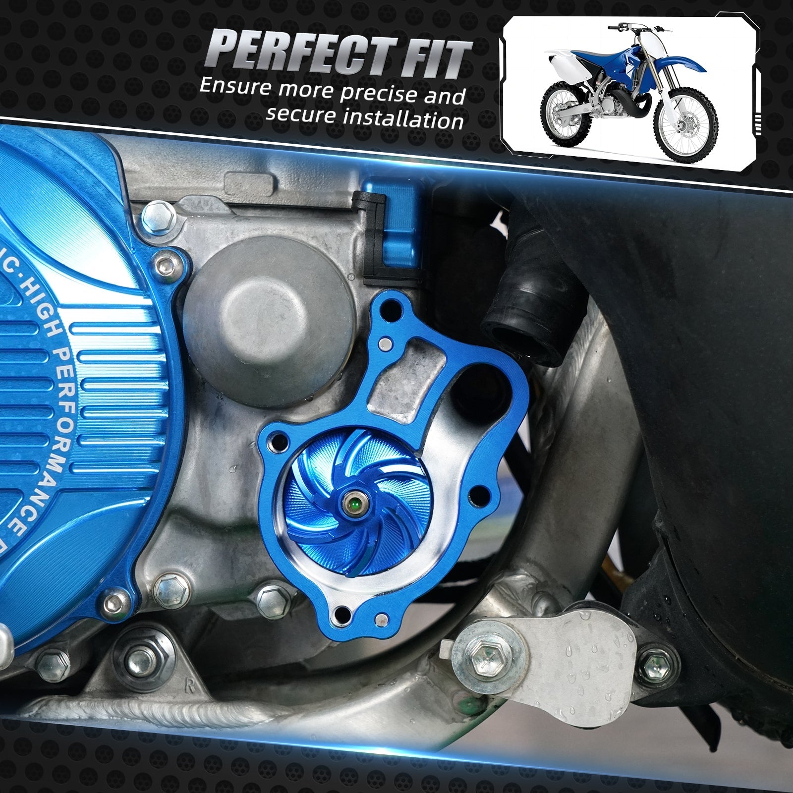 Übergroßes Wasserpumpen-Laufrad-Kühler-Kit für Yamaha YZ250 1999-2024 YZ250X 2016-2023